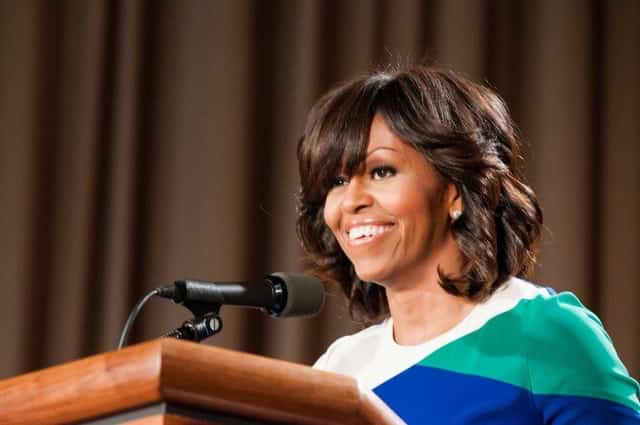 Michelle Obama speaking on empathy and being yourself