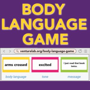 Online body language game for nonverbal learning